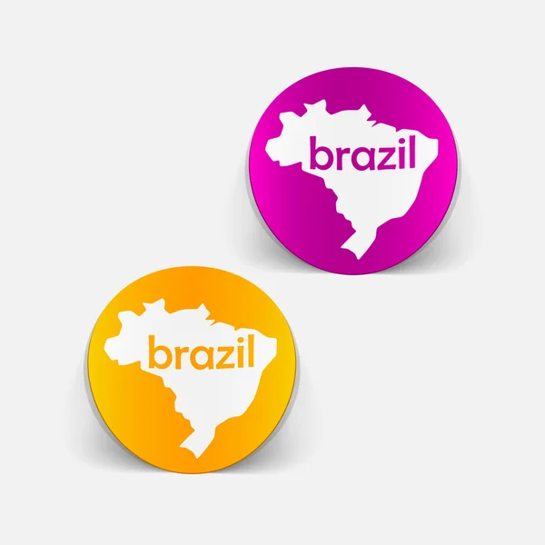 Brazil  stickers — Stock vektor