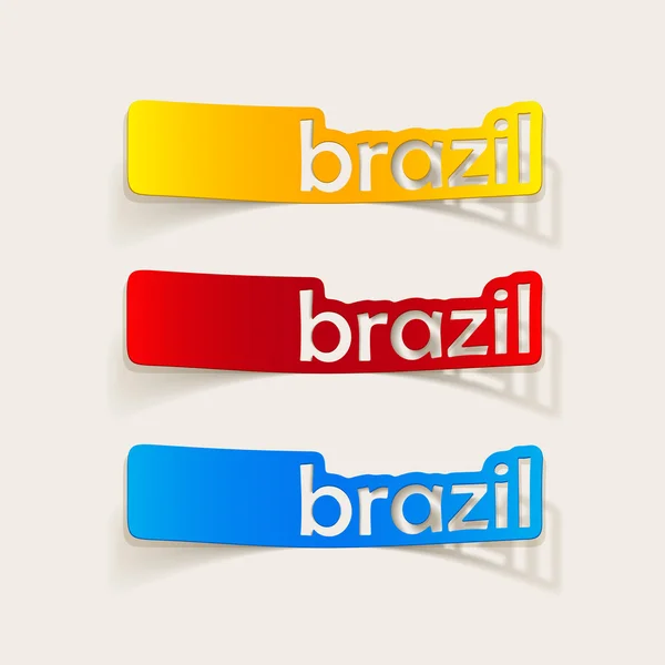 Brazilië stickers — Stockvector