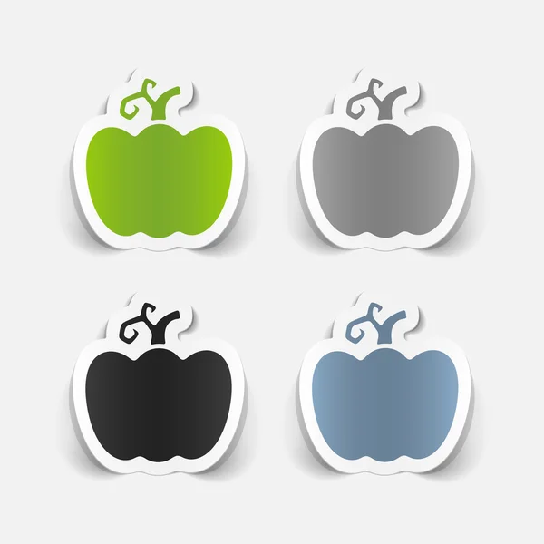 Stickers citrouille — Image vectorielle