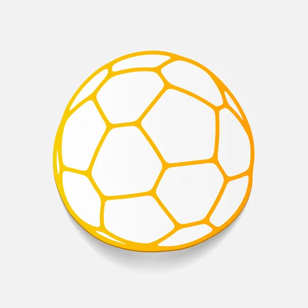 Futbol topu sticker — Stok Vektör