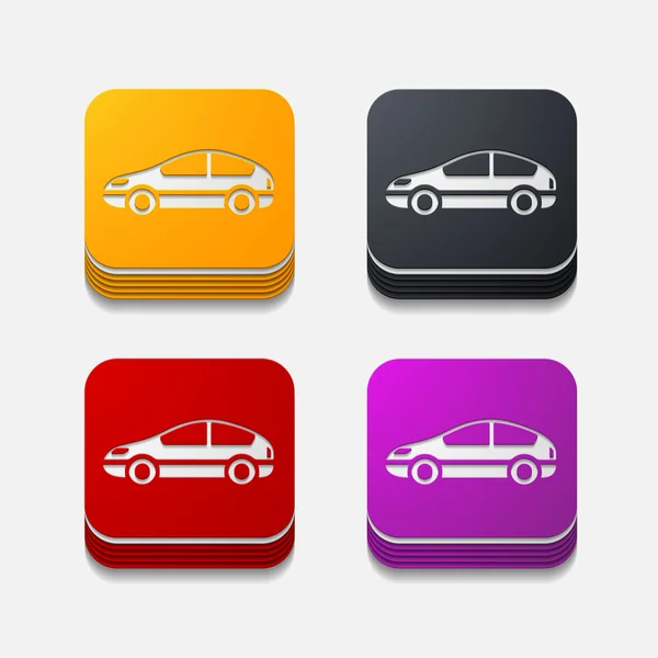 Auto knop set — Stockvector