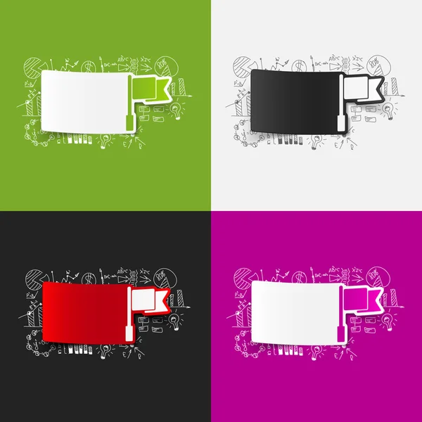 Pegatinas bandera conjunto — Vector de stock