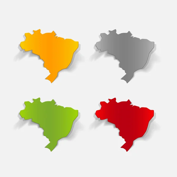 Brazilië stickers — Stockvector