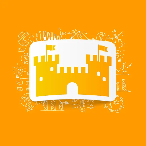 Fortress sticker — Stock Vector