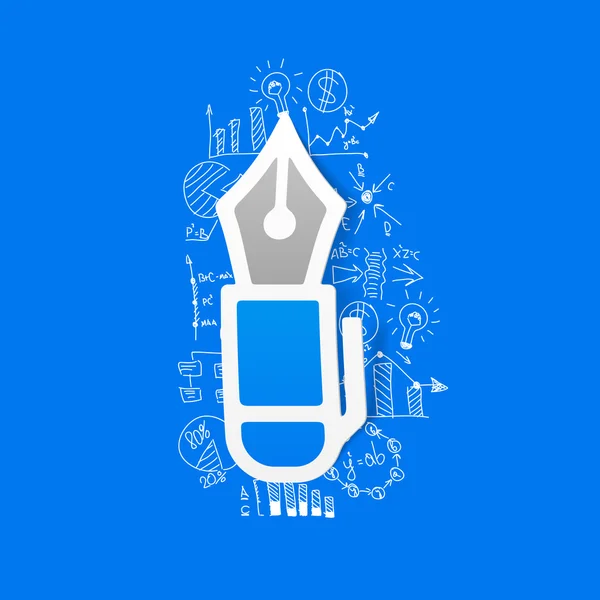 Etiqueta engomada pluma — Archivo Imágenes Vectoriales
