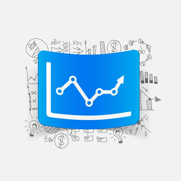 Business formulas with chart — Stock Vector