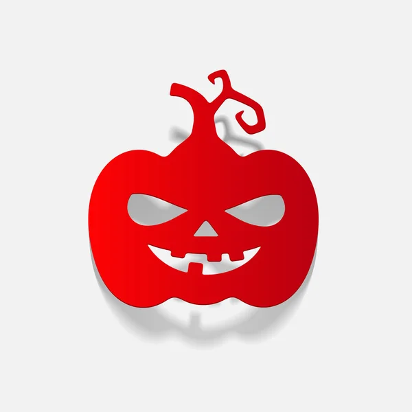 Halloween pompoen sticker — Stockvector