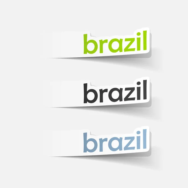 Pegatinas brasileñas — Vector de stock