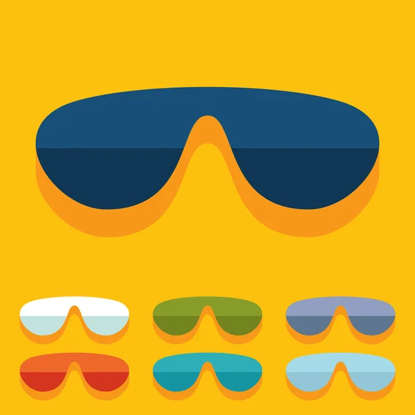 Design plat : lunettes de soleil — Image vectorielle