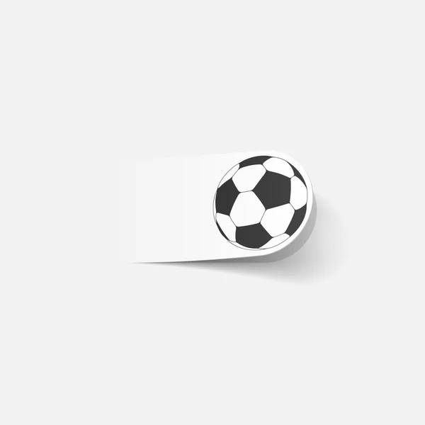 Futbol topu sticker — Stok Vektör