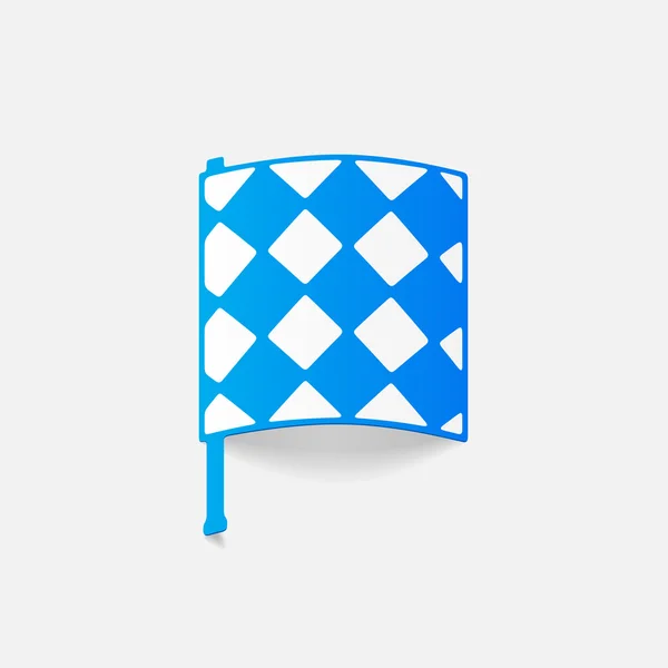 Linesman flag sticker — Stock Vector