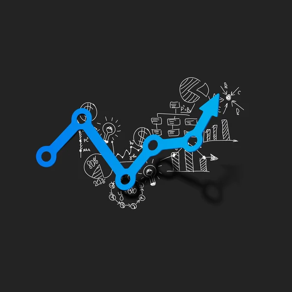 Fórmulas de negocio con gráfico — Vector de stock