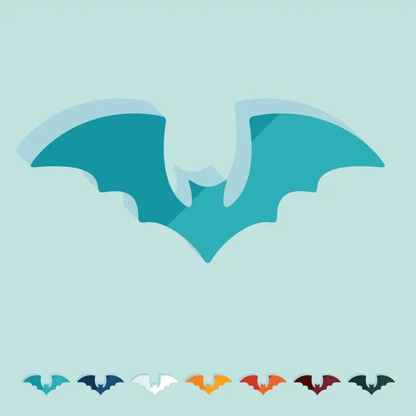 Projeto plano: morcego — Vetor de Stock