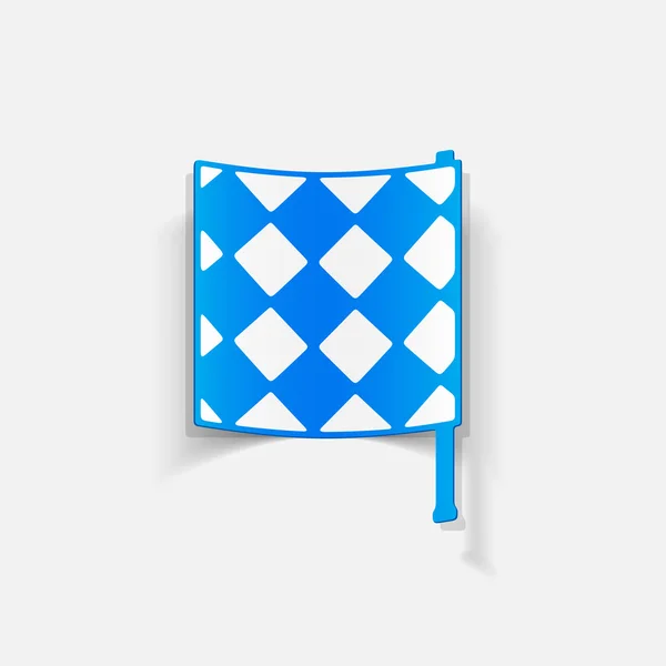 Grensrechter vlag sticker — Stockvector