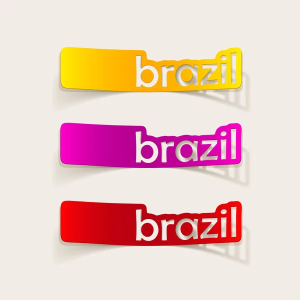 Brazilië stickers — Stockvector