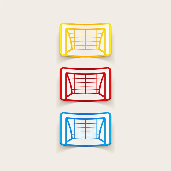 Football goal stickers — Stock Vector