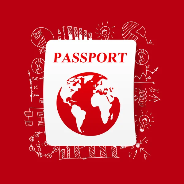 パスポート ステッカー — ストックベクタ
