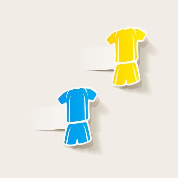 Voetbal kleding stickers — Stockvector