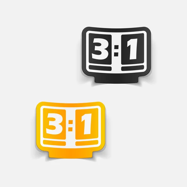 Score van bestuur stickers — Stockvector