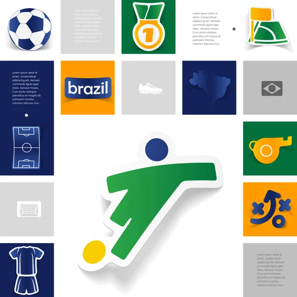 Infografía de fútbol — Archivo Imágenes Vectoriales