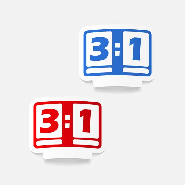 Score board stickers — Stock Vector