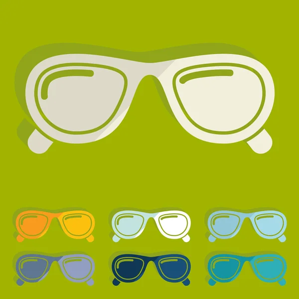 Diseño plano: gafas de sol — Vector de stock