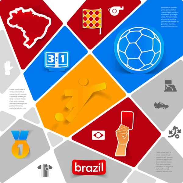 Infografía de fútbol — Archivo Imágenes Vectoriales