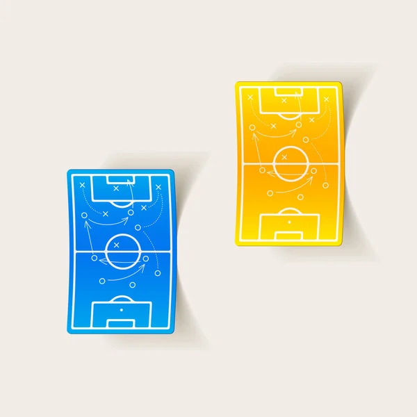 Fußballfeld-Aufkleber — Stockvektor