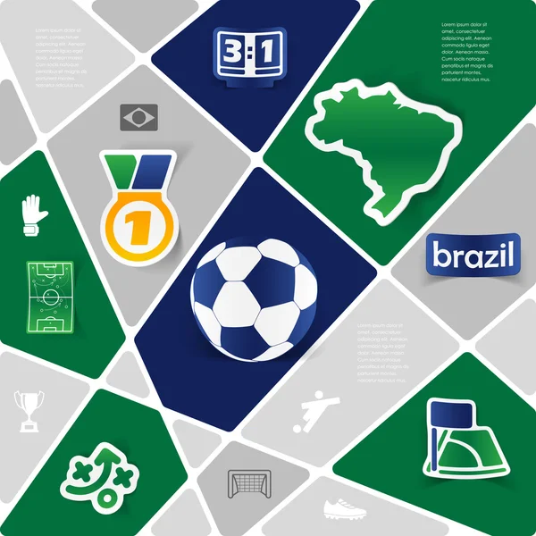 Infografía de fútbol — Archivo Imágenes Vectoriales