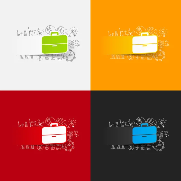 Maletín pegatinas conjunto — Vector de stock