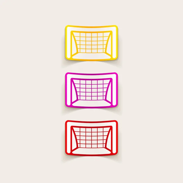 Football goal stickers — Stock Vector