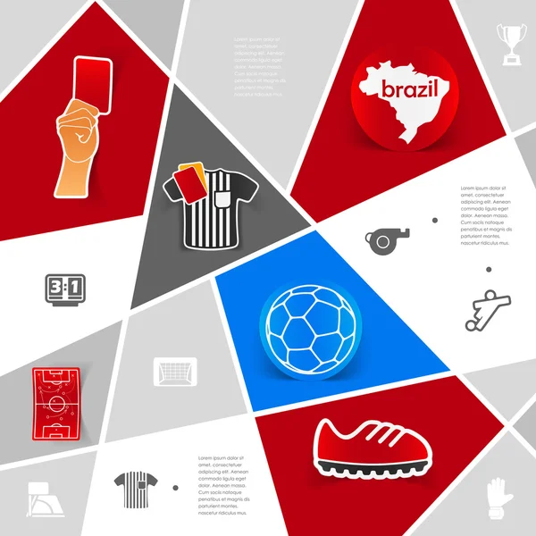 Voetbal infographic — Stockvector