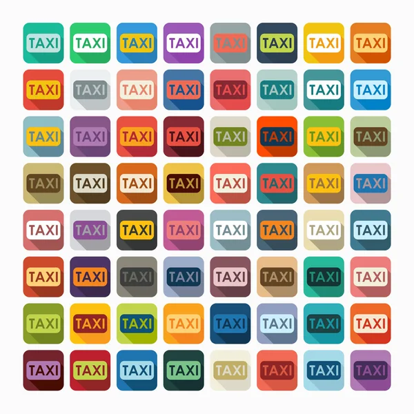 Taxi symbool stickers — Stockvector