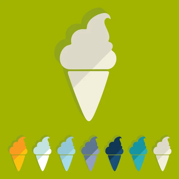 Ice cream stickers — Stock Vector