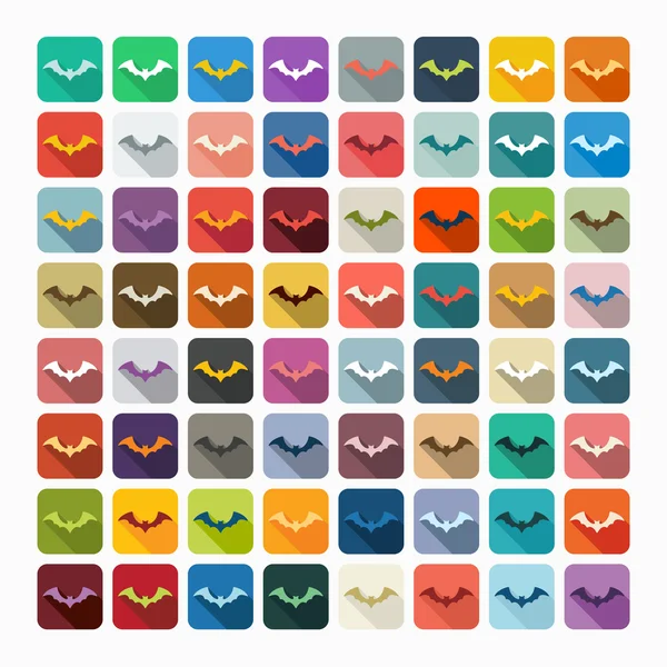 Set de pegatinas murciélago — Vector de stock