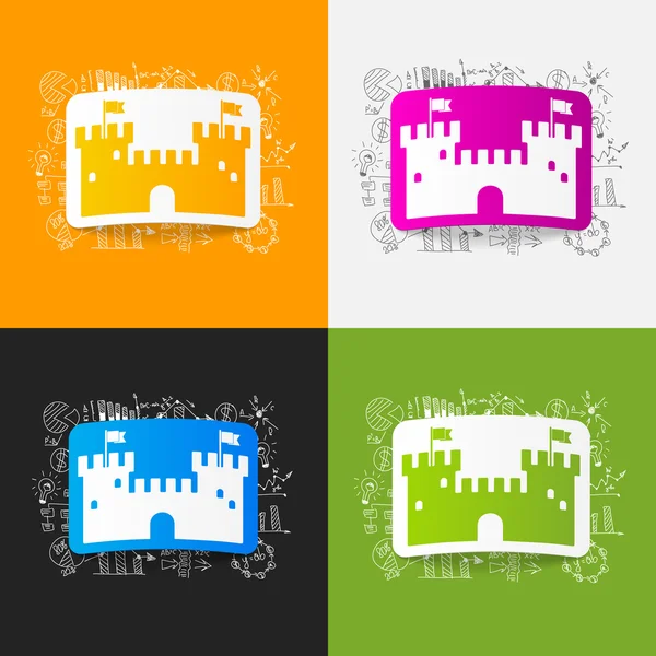 Fortress and  business formulas — Stock Vector