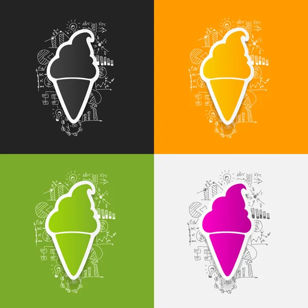 Ice cream business formulas — Stock Vector