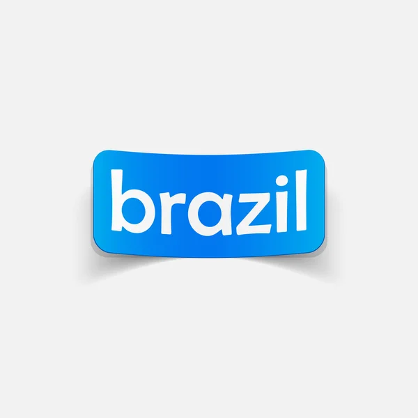 Brazilië inscriptie — Stockvector