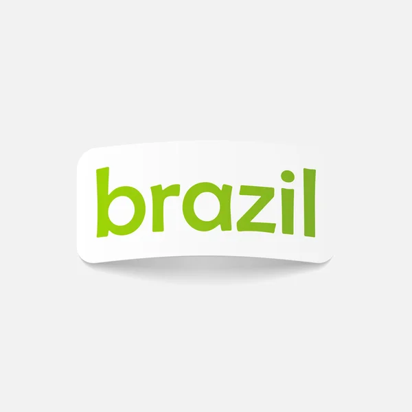 Brazil inscription — Stock Vector