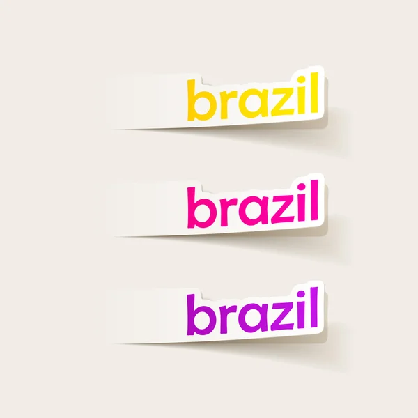 Brazylia napis — Wektor stockowy