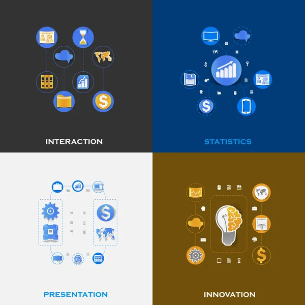 Iconos de negocios — Vector de stock