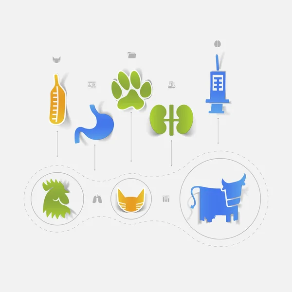 Ветеринарные иконы — стоковый вектор