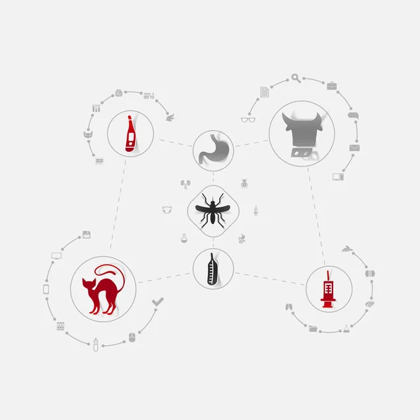 Icônes vétérinaires — Image vectorielle