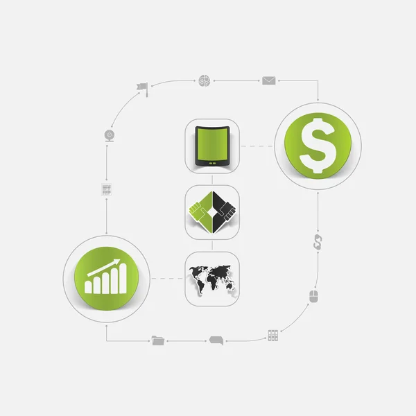 Ícones de negócios — Vetor de Stock