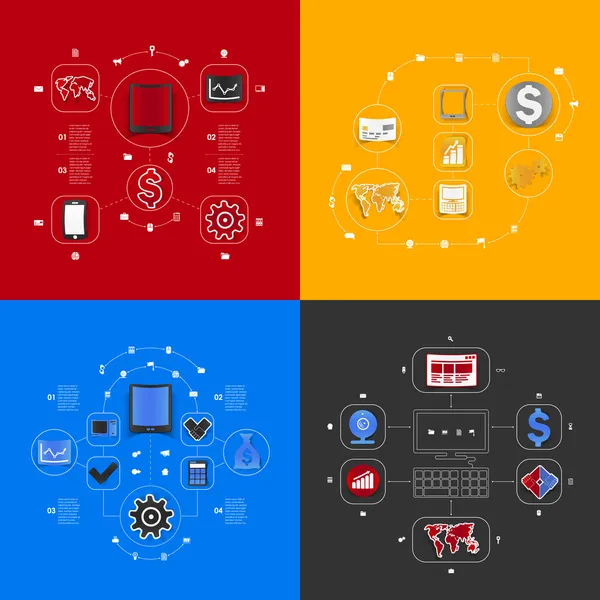 Icônes d'affaires — Image vectorielle