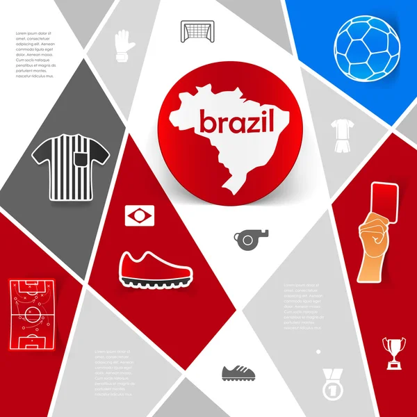 Infográfico de futebol — Vetor de Stock