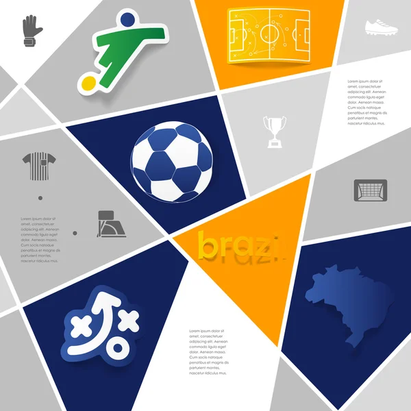 Fotbal infographic — Stock vektor