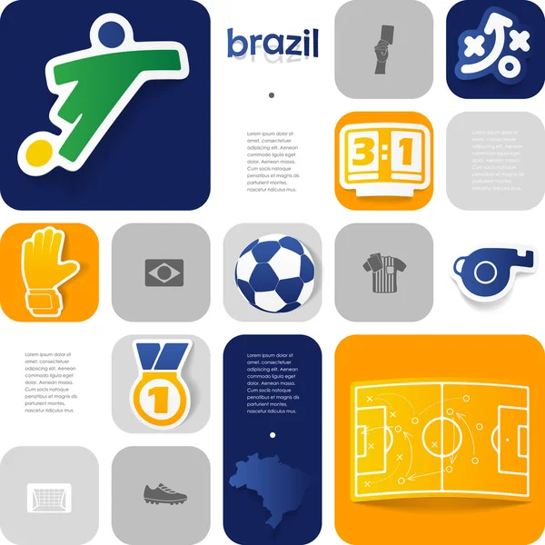 Voetbal infographic — Stockvector