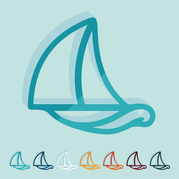 Iconos de velero — Vector de stock