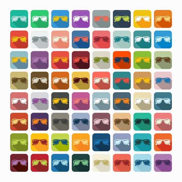 Gafas de sol iconos conjunto — Vector de stock